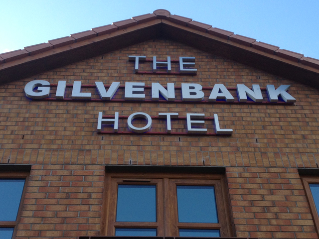 Fascia printing and production - the Gilvenbank Hotel